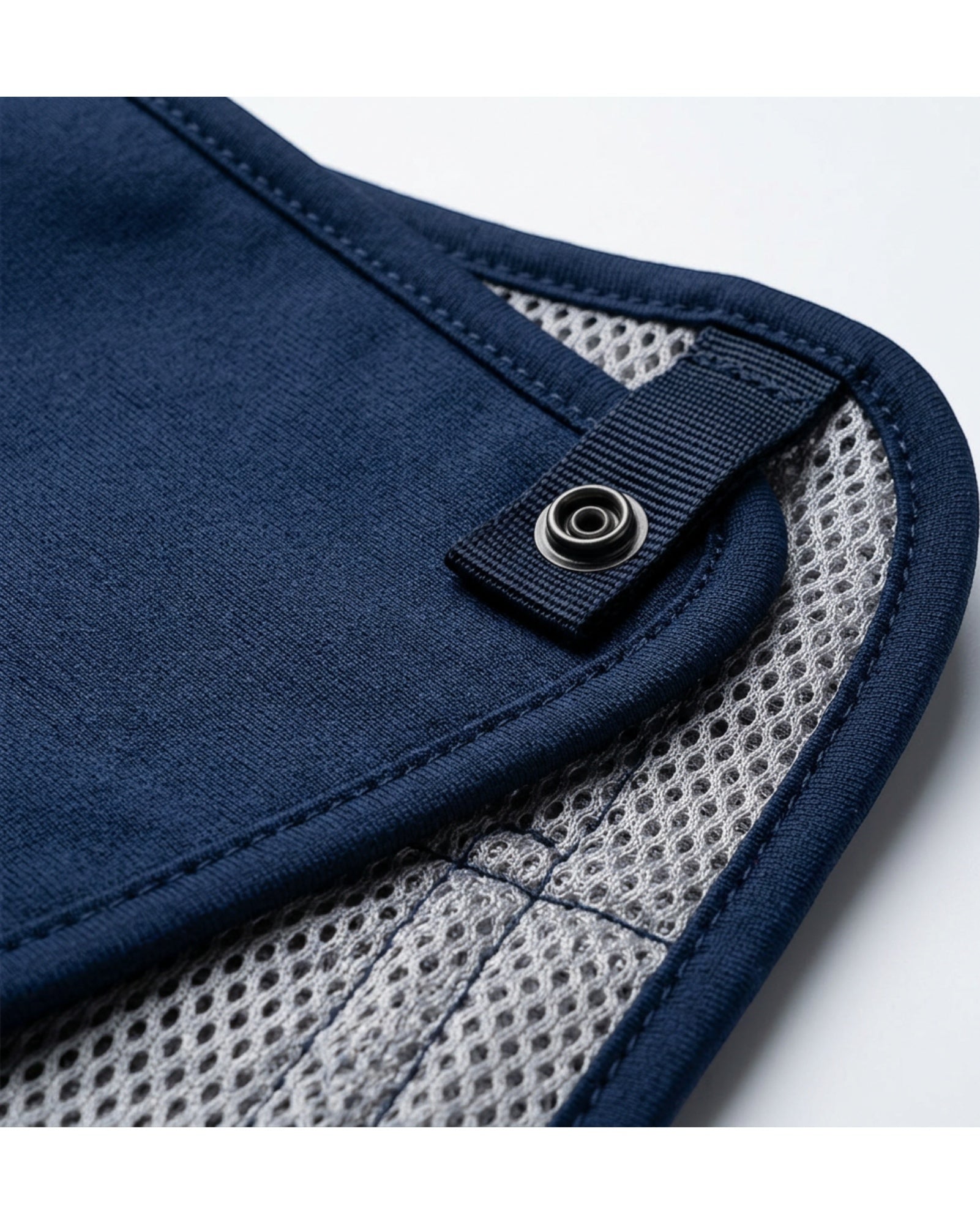 Zxkvd Double-Layer Mesh-Backed Training Towel 72 x 34 cm Navy Silver - Detail view