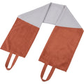 Zxkvd Dual-End Neck Training Towel with Center Mesh Panel 108 x 22 cm Terracotta Gray - Product view